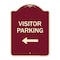 Signmission Designer Series-Visitor Parking 1, Burgungy Heavy-Gauge Aluminum, 24" x 18", BU-1824-9872 A-DES-BU-1824-9872 - alternate 1